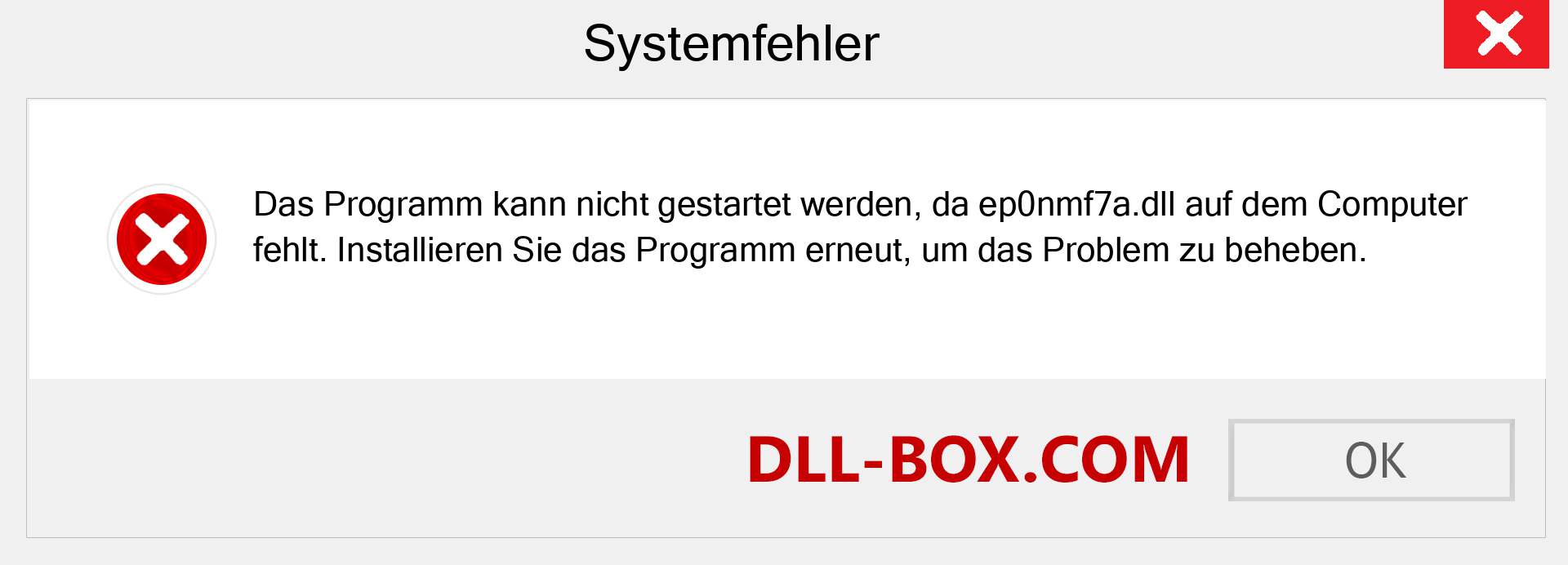 ep0nmf7a.dll-Datei fehlt?. Download für Windows 7, 8, 10 - Fix ep0nmf7a dll Missing Error unter Windows, Fotos, Bildern